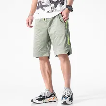 5XL для мужчин однотонные полосатые Лоскутные карго мешковатые шорты мужские уличные летние хип хоп повседневные короткие брюки Модные мужские шорты