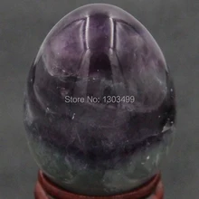 34x44 мм натуральный Флюорит Сфера яйцо Исцеление Рейки ремесла камень массаж палец упражнения
