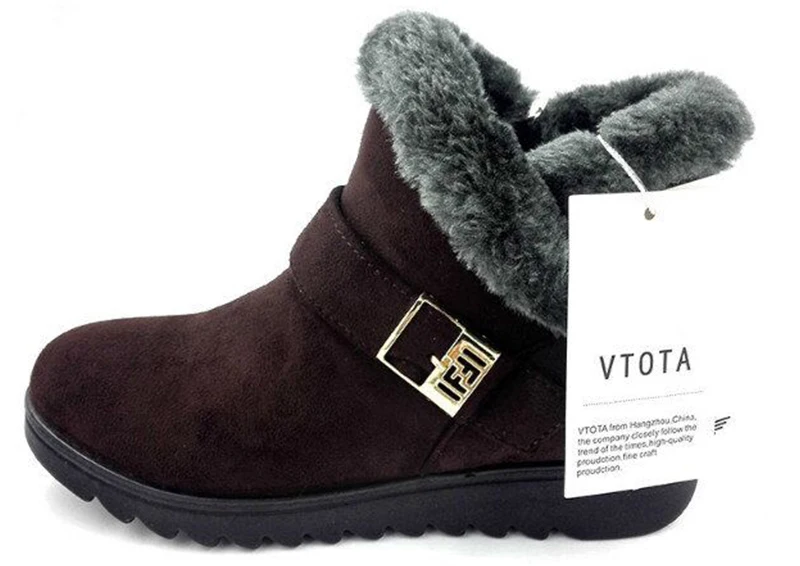 VTOTA/зимние женские теплые ботинки; теплые зимние ботинки; botas mujer; женские ботильоны на меху; ботинки на танкетке; обувь для мам; H154