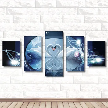 

White Swan Diamond Painting DIY Embroidery Full Round Rhinestones Cross Stitch Mosaic Picture Wall Living Room Decoration