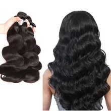 Brazilian Body Wave 3 Bundle Virgin Hair Tangle Free 7A 100% Unprocessed Human Hair Weaves 100g Natural Color Hair Extensions