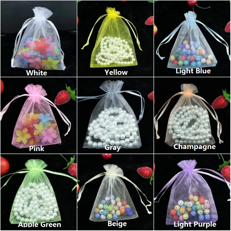 organza gift jewelry packaging bags pouches  (260)