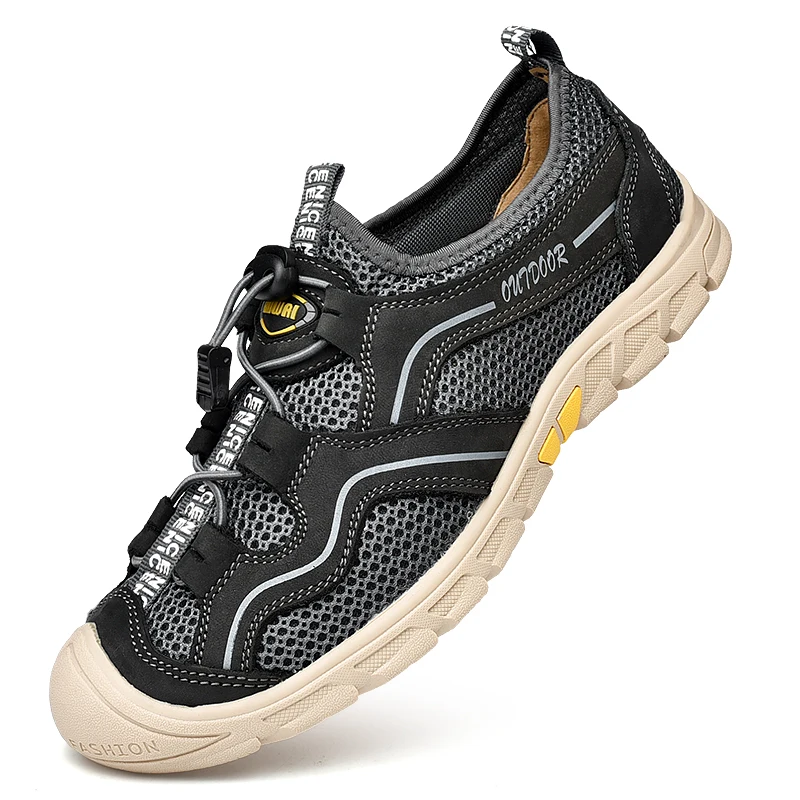 

Brrathable Mesh Men Hiking Shoes High Quality Men's Sneakers Big Size 47 Outdoor Man Sports Shoes Zapatillas Hombre Mountain