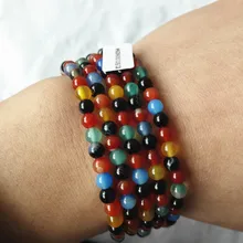 Pure Natural Colorful Agate Chalcedony Bracelet