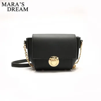 

Mara's Dream 2018 Bag Famous Brand Women Messenger Bag Chains PU Leather Women Shoulder Bag Vintage Small Mini Flap Bag Bolsas