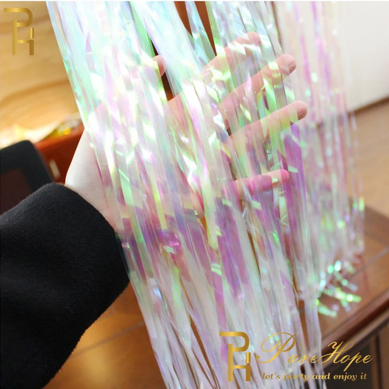 2M Unicorn Party Backdrop Curtain Transparent Tinsel Foil Tassel Curtain Birthday Party Decoration Adult Wedding Backdrop Drapes 2M Unicorn Party Backdrop Curtain Transparent Tinsel Foil Tassel Curtain Birthday Party Decoration Adult Wedding Backdrop Drapes