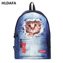 2017 nouveau mode hommes Sacs À Dos de haute qualité Unisexe femme sac 3D Animal Prints Cool Chien chat tigre d’impression pour animaux de compagnie Voyage bandoulière