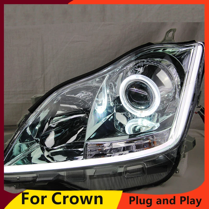 KOWELL car styling for For Toyota Crown 2005 2009 LED DRL headlight
