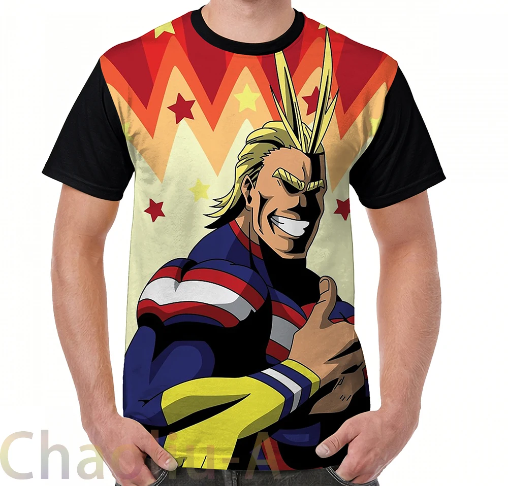 

MHA - All Might T-Shirt men funny printed t shirt women tops tees Short Sleeve Casual tshirts