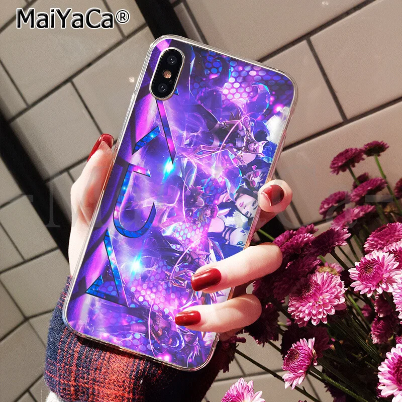 Мягкий прозрачный силиконовый чехол MaiYaCa kda league of legends из ТПУ для iPhone 8 7 6 6S Plus 5 SE XR X