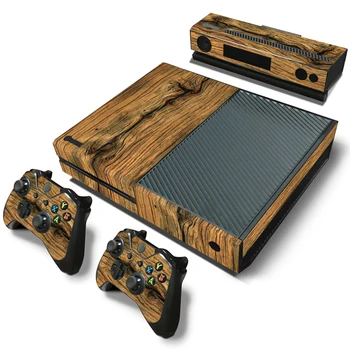 

free drop shipping Simple wooden design skin For xboxone Console + 2PCS Controller Decal-TN-XBOXONE-2279