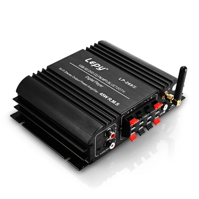 Best Price LP-269S HiFi Digital Stereo Amplifier US Plug 2-channel Powerful Sound Compatible With Car motorcycle Computer speaker