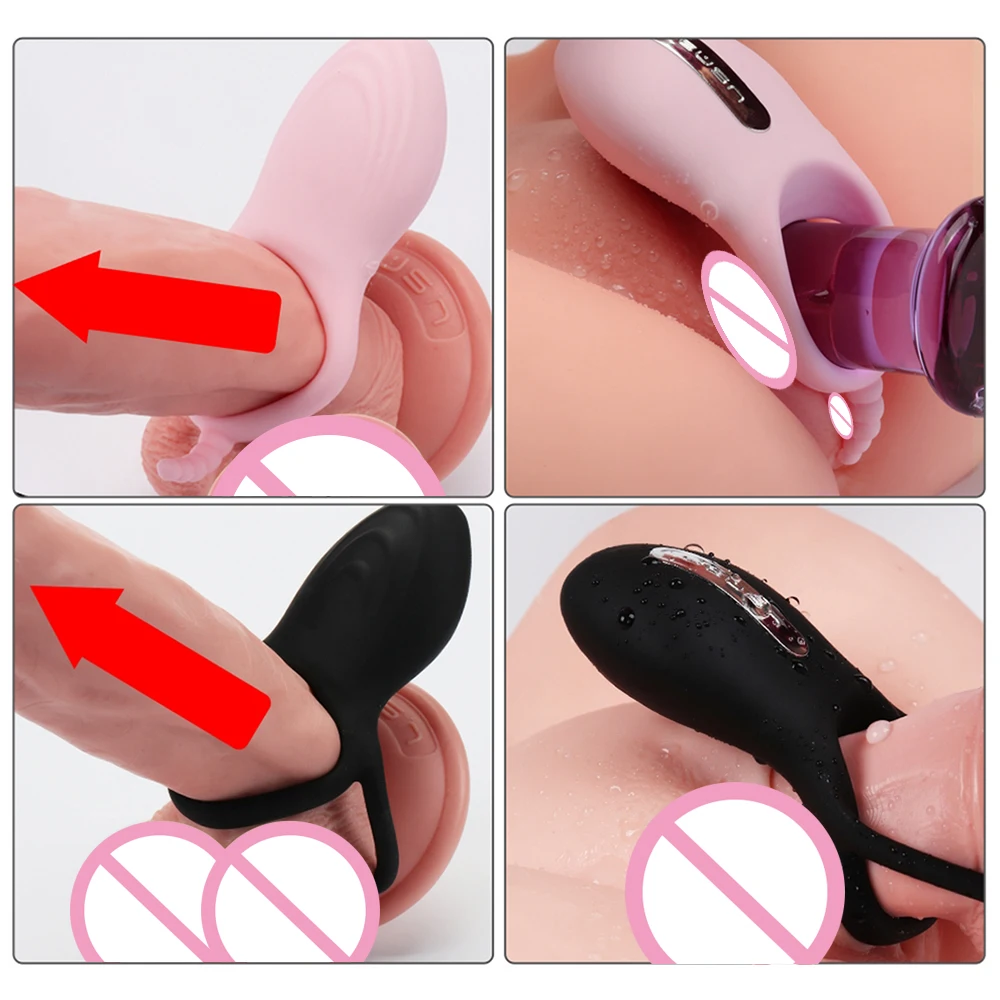 10 Speeds Cock Delay Ring Vibrating Sex Products Vibrator Delay Premature Ejaculation Clitoris Massager Lock Penis for Men Sex Shop (13)