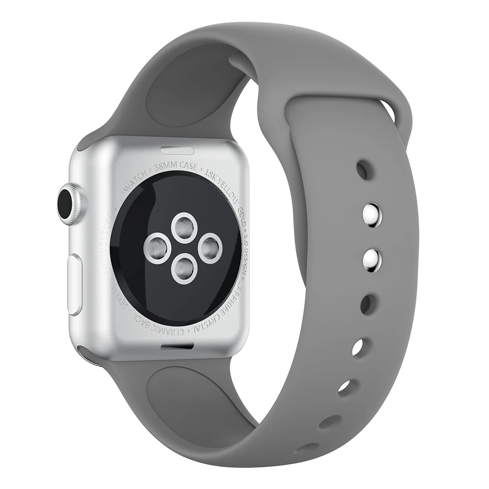 Цветной мягкий силиконовый спортивный ремешок для Apple Smart Watch 38 мм 42 мм 40 мм 44 мм ремешок для часов iWatch серии 1 2 3 4 браслет