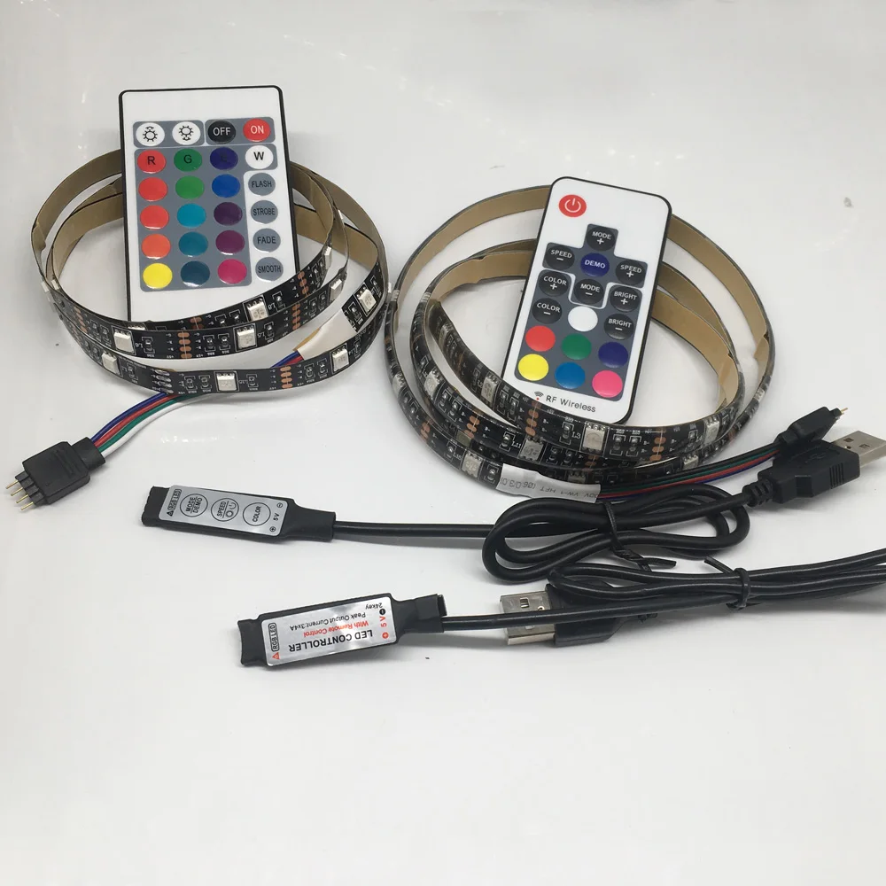 Гибкая светодиодная лента 5 в пост. Тока USB 5050 RGB 1 м 2 | Лампы и освещение
