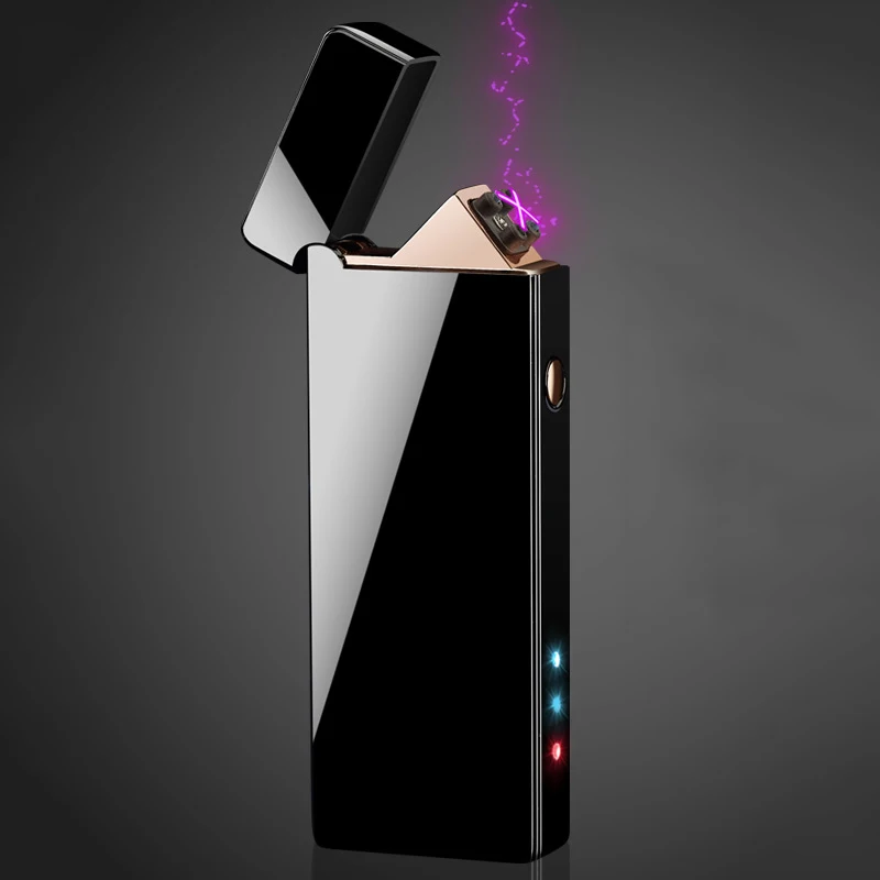 Двойной крест дуга электрическая сигарета зажигалка USB электронная беспламенная плазменная Зажигалка Ветрозащитная перезаряжаемая Зажигалка импульсная