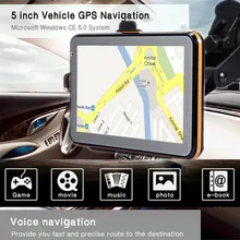5 inch Truck Car Vehicle GPS Navigation TFT LCD Touch Screen CE 6.0 Voice Guidance GPS Navigator Multifunction With Free Maps