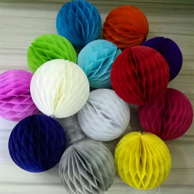

5pcs/lot 5cm Mini Colorful Flowers Balls Baby Wedding Party Decorations Hot DIY Fold Paper Honeycomb Ball 9Z