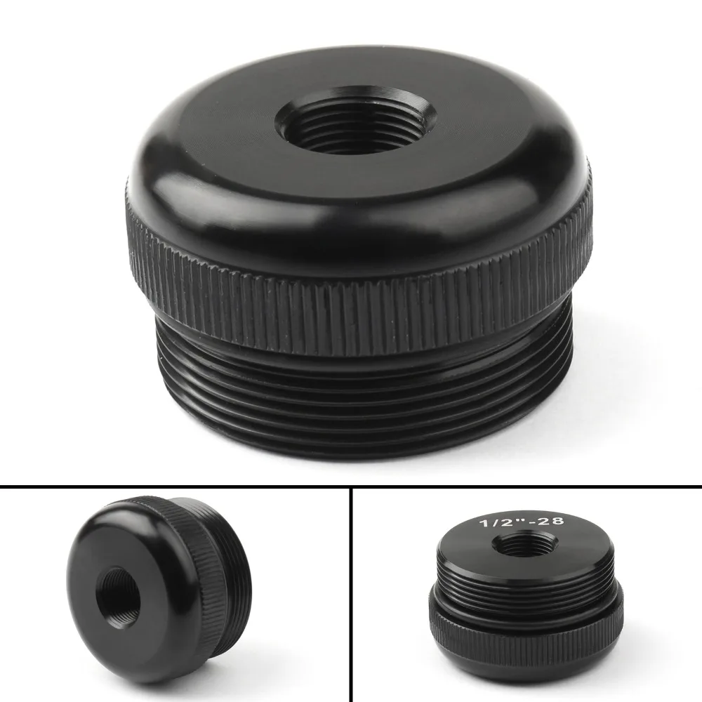 

Areyourshop Car 1PCS Adapter for Maglite D Cell Thread Tail Smooth End Cap 1/2"-28 Anodized Gloss Black Car Styling