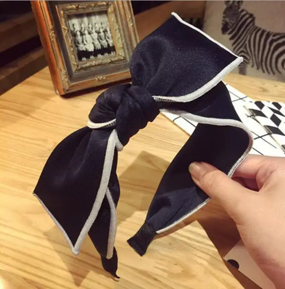 Корейский Бутик Hairband черный, белый цвет повязка на голову для ребенка для женщин обувь для девочек обруч для волос полосы интимные аксессуары резинки Hairbands