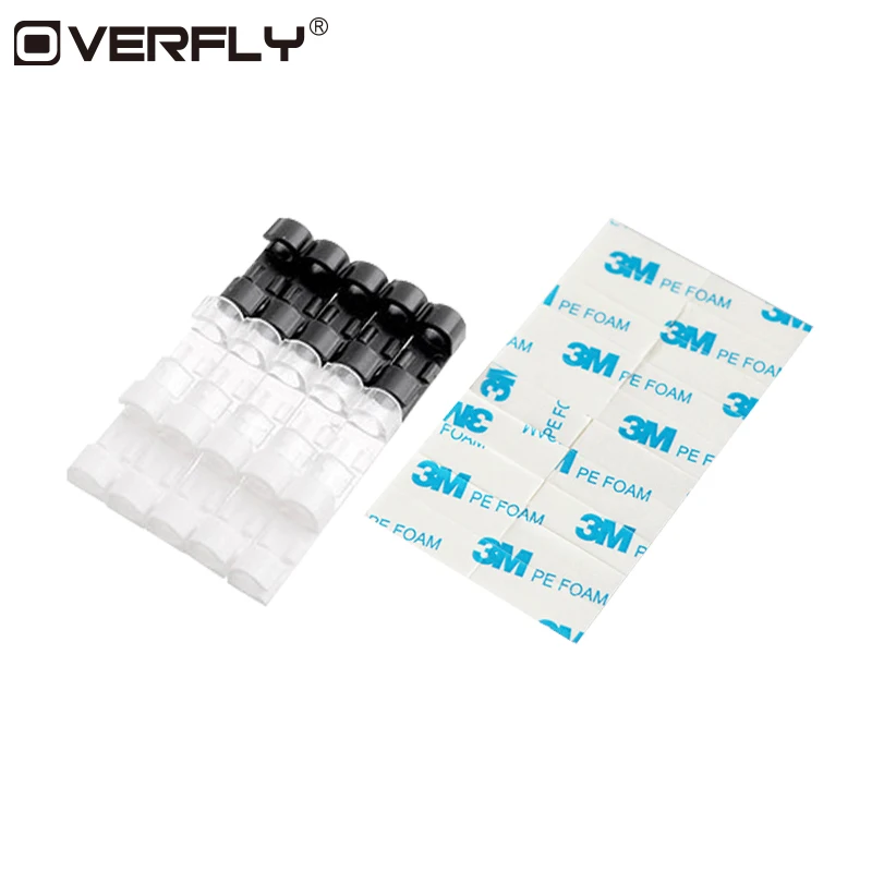 

20Pcs Wire Organizer Securing Cable Clamp Storage Clips Buckle Data Line Finishing Tool Fixed Fit 7mm cables Storage Contains