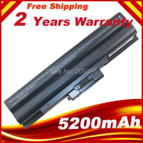 5200 мА/ч, Батарея для SONY Vaio VGN-AW VGN-CS VGN-FW VGN-NS VGN-NW BPS13/B VGP BPS13/Q VGP-BPS13B/B VGP-BPS13A/B VGP-BPS13/Цвет: черный