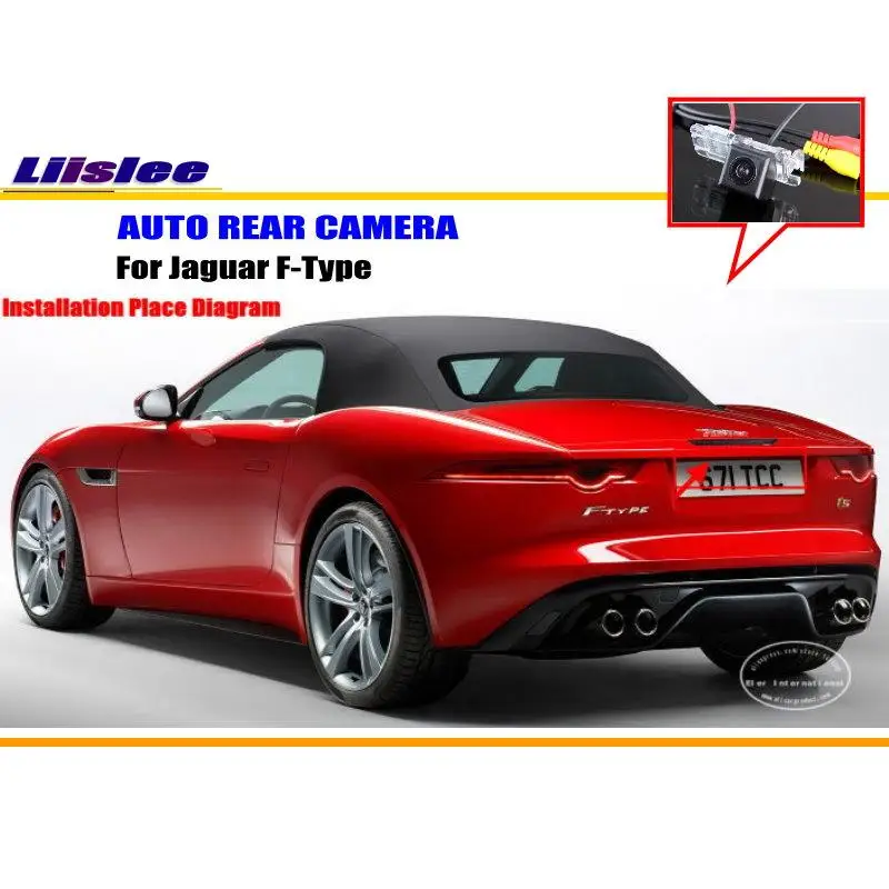 

For Jaguar F-Type Car Rearview Rear View Camera Vehicle Backup Parking RCA NTST PAL AUTO HD CCD CAM Accessories Kit