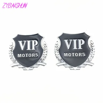 

3D metal VIP MOTORS emblem car Stickers 2 pcs forMitsubishi ASX Outlander Lancer Evolution Pajero Eclipse Grandis FORTIS Zinger
