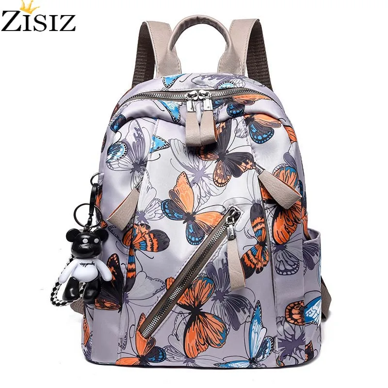 

ZISIZ brand waterproof Oxford women backpacks high quality school bag for women large capacity butterfly multi-pockets bags new