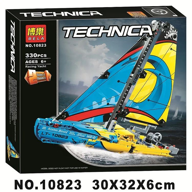 Bela 10823 Creator Technic Series Sporty Racing Yacht Building Block Bricks Toys Kids Gifts Compatible Bela Technic 42074
