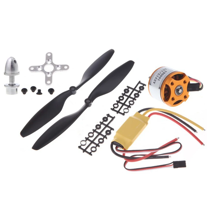 1 комплект A2212 2200KV/1000KV бесщеточный мотор+ 30A ESC(BEC 2A/5В)+ 1045 пропеллер с вращением по часовой стрелке и против часовой стрелки) 1 пара) Quad-Rotor Набор для RC летательные аппараты