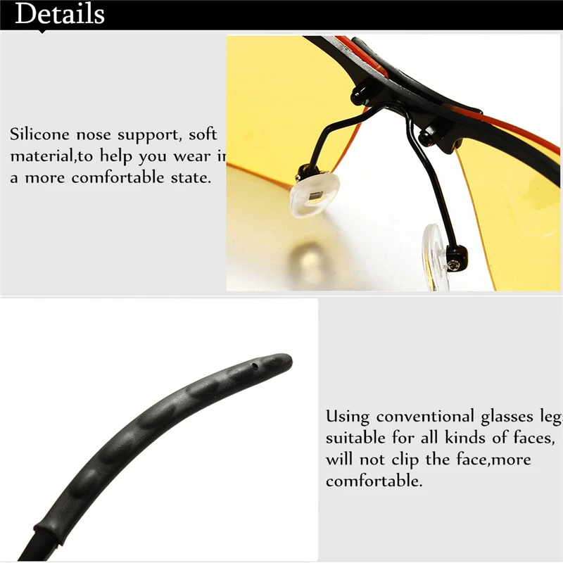 Lesov TAC поляризованные мужские очки ночного видения, антибликовые очки HD vision, очки для вождения, очки для дневного ночного видения, велосипедные УФ очки