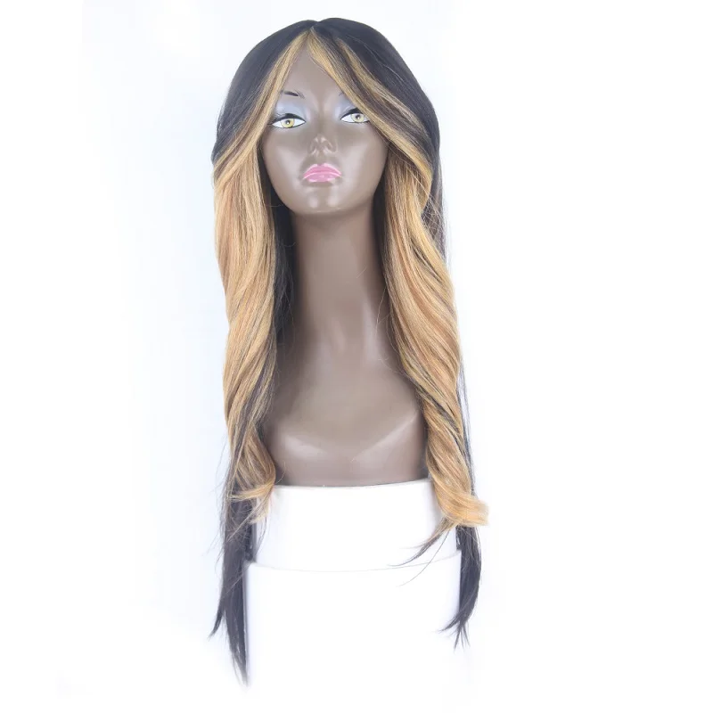 Alinova Body Wave Synthetic Hair Wigs Lpart& Lace Front Synthetic Lace Front Wig For Black Women 150% Density - Color: HL 613