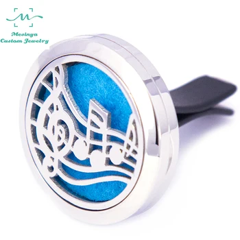 

Mesinya Music Note(30mm) Air Freshener Magnet Diffuser 316L S.Steel Aromatherapy Free Pads Essential Oil Car Diffuser Lockets