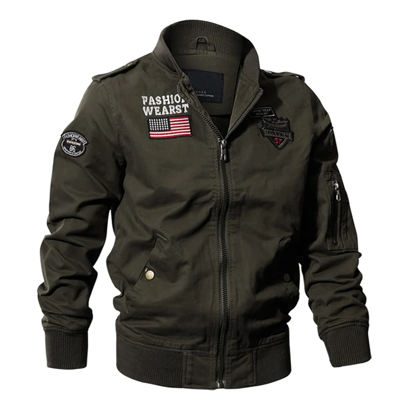 Military Airborne Pilot Jacket Men Tactical Flight Army Jacket Spring & Autumn Cargo Mens Jackets Motorcycle Cotton Coat Military Airborne Pilot Jacket Men Tactical Flight Army Jacket Spring & Autumn Cargo Mens Jackets Motorcycle Cotton Coat