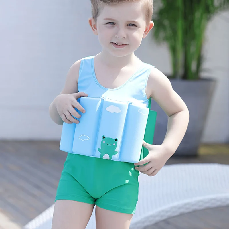green Floatation купальники плавучий купальный костюм милый для детей для девочек плавания BFE88 - Цвет: green