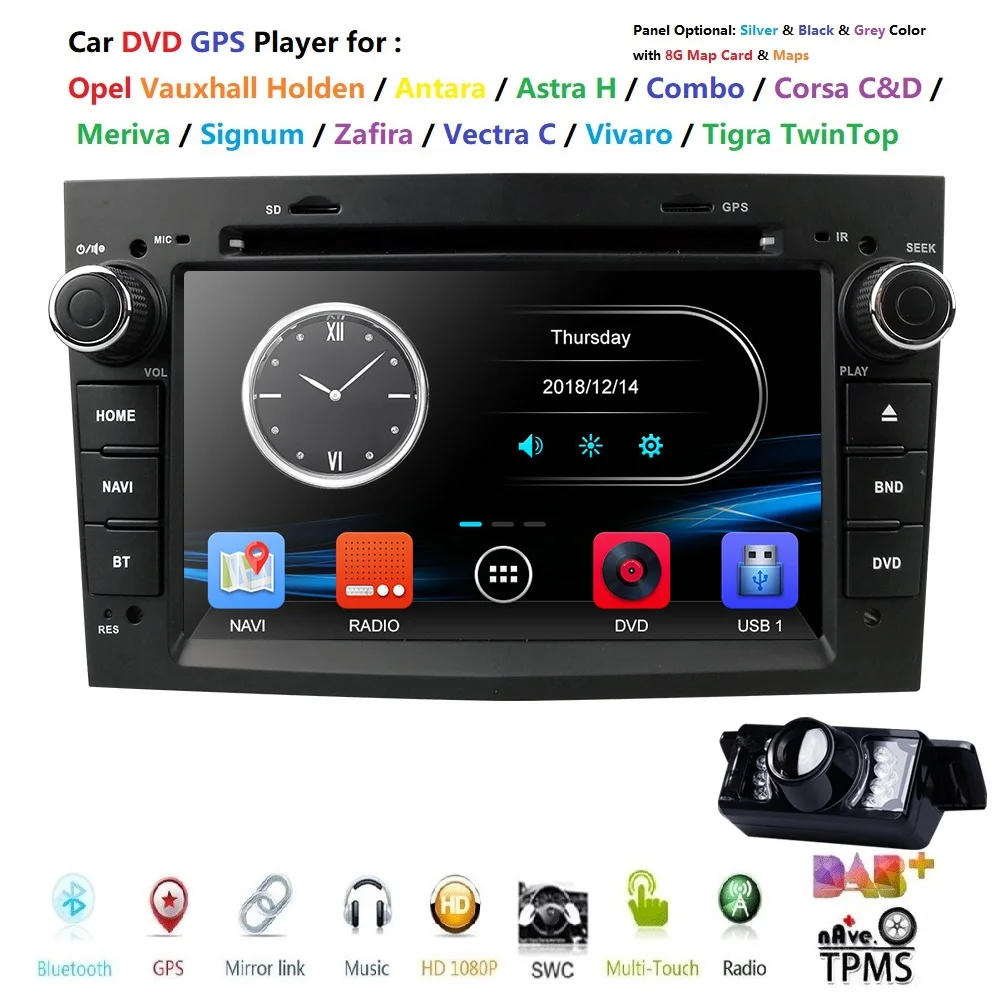 

2DIN DVD GPS for Vauxhall Opel Astra H G J Vectra Antara Zafira Corsa Multimedia screen car radio stereo audio DAB+SWC RDS FM/AM