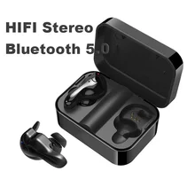Bluetooth 5.0 Fones de Ouvido Sem Fio Verdadeira com Caixa de Carga, Sweatproof Esporte Fones De Ouvido com Microfone Embutido