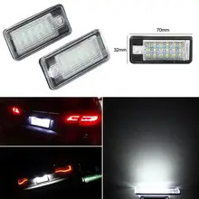 1 coppia Car LED Licenza Numero di Targa Della Lampada Della Luce di Automobili NO Canbus Errore di Accessori di Illuminazione Per Audi A3 A4 B6 b7 A6 A8 Q7 A5