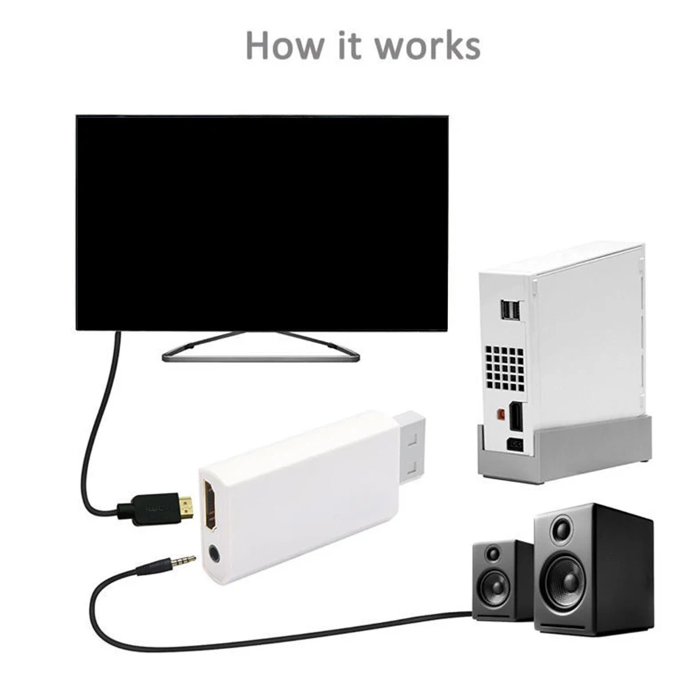 Высокое качество обновление wii к HDMI конвертер Поддержка Full HD 720 P 1080 P 3,5 мм аудио wii 2 HDMI адаптер для HDTV