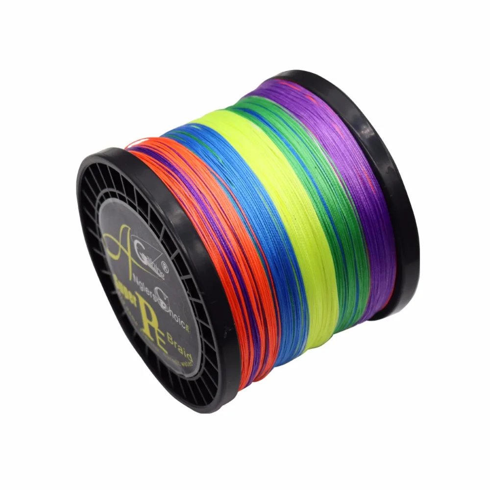 

8 Strands Braided Fishing Line 1000m Super Power Polyethylene Fiber 40lb-185lb Multicolor Extreme Braid Fishing Line 1000m