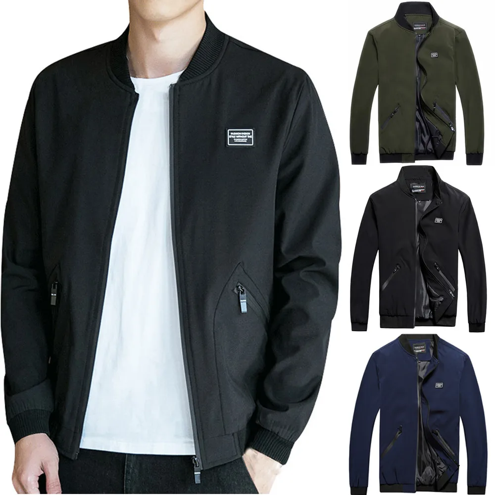 

Coat Men Pop 2019 New Men's Autumn Winter Casual Jacket Big Size Baseball Jacket Coat Outdoor casual jacket