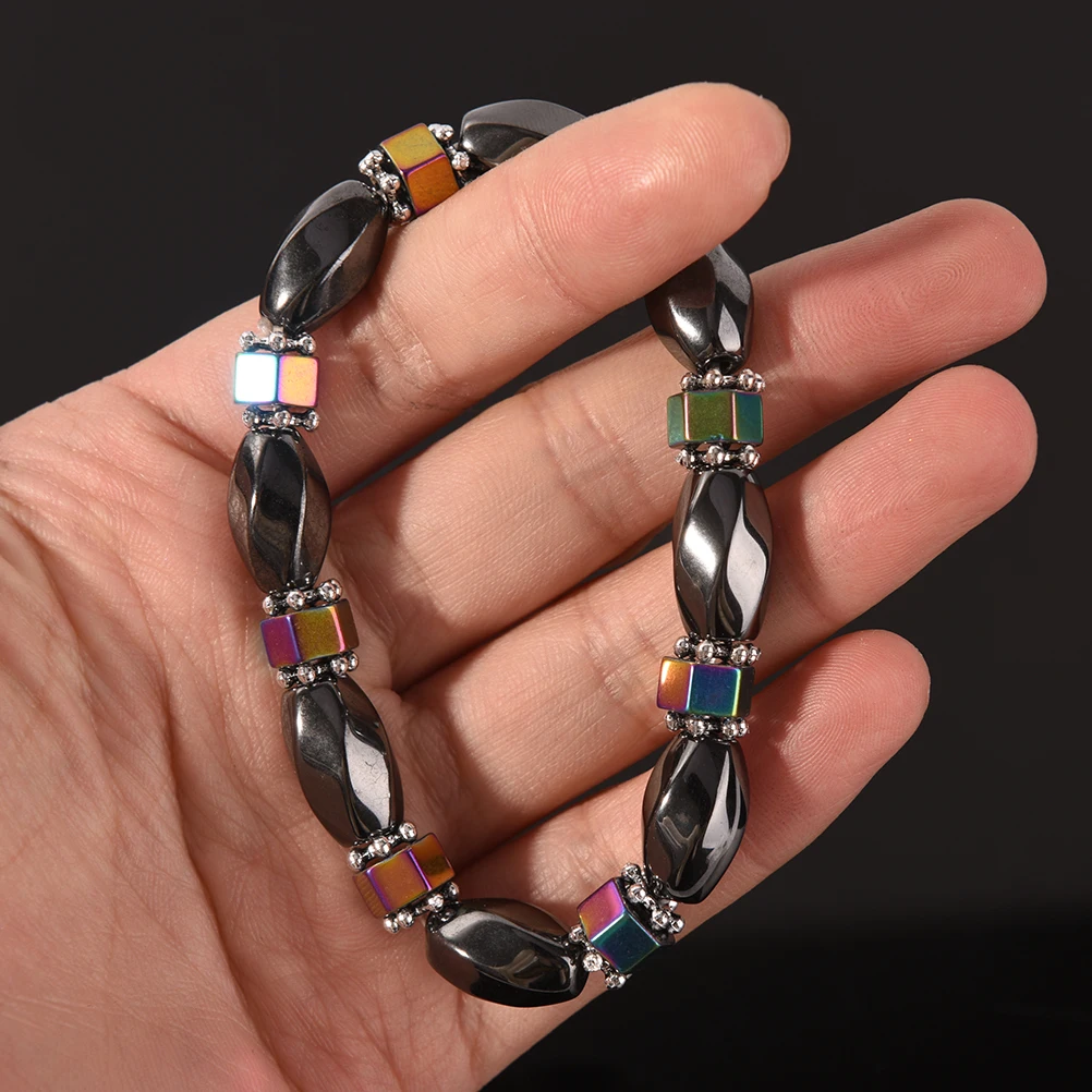 Natural stone Multicolor Beaded Bracelets Hematite