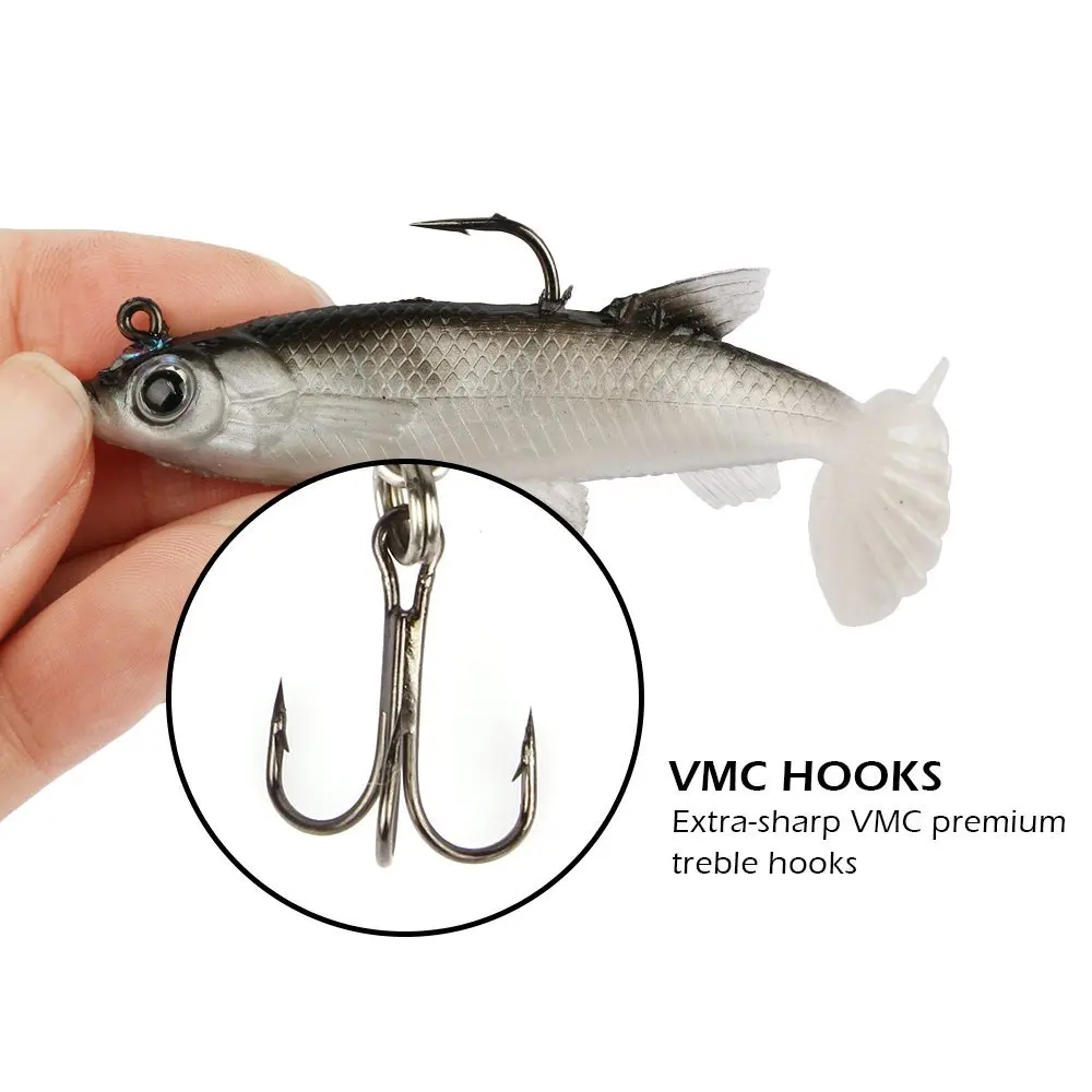 Goture 5 unidades de señuelo de Pesca japonesa Swimbait de Isca cebo Artificial, carpa plomo de Pesca plantilla pescado Pesca 13g /8,5 cm Goture 5 unidades de señuelo de Pesca japonesa Swimbait de Isca cebo Artificial, carpa plomo de Pesca plantilla pescado Pesca 13g /8,5 cm