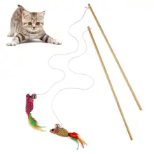 Игрушка для кошек Игрушка-грызунок мульти цветная мышь перо Плюшевый игровой комплекс для кошек палочка Ловец игрушка-палочка для кошки Интерактивная палка Товары для кошек