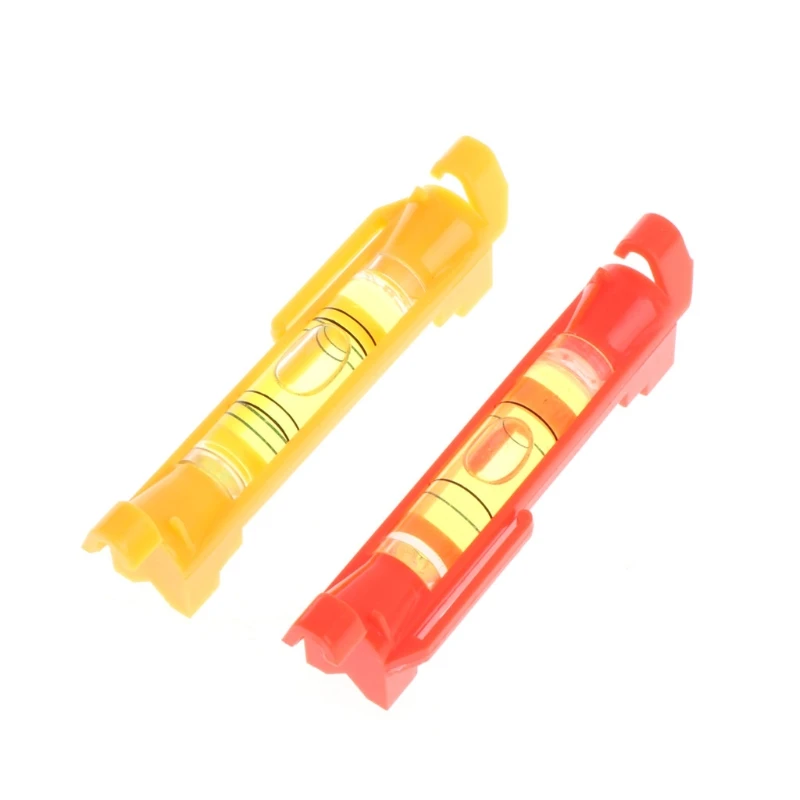 

1Pc Plastic Pen Level Photo Frame Line Level Mini Bubble Spirit Level Red/Yellow