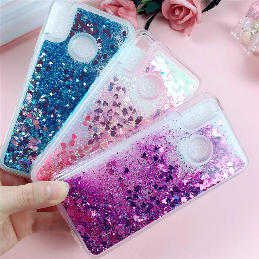 

P20Pro Glitter Liquid Case on for Huawei P20 Pro Phone Case for Capa Huawei P20 P 20 Pro Back Cover Soft Silicone Dynamic Cases