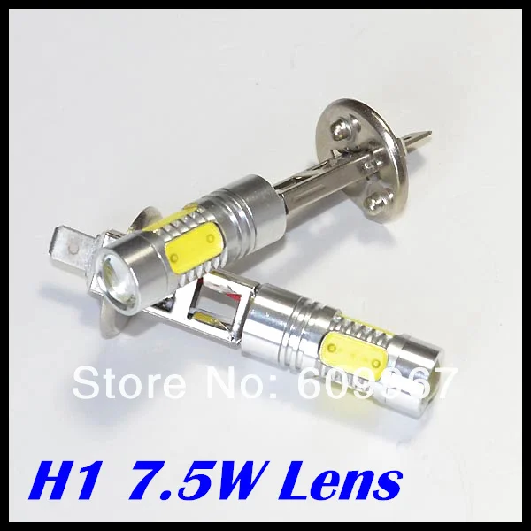 

Super Bright H1 led High Power 7.5W Lens LED Constant Currency White h1 HeadLight LED Bulb Fog Lamp Free Shipping