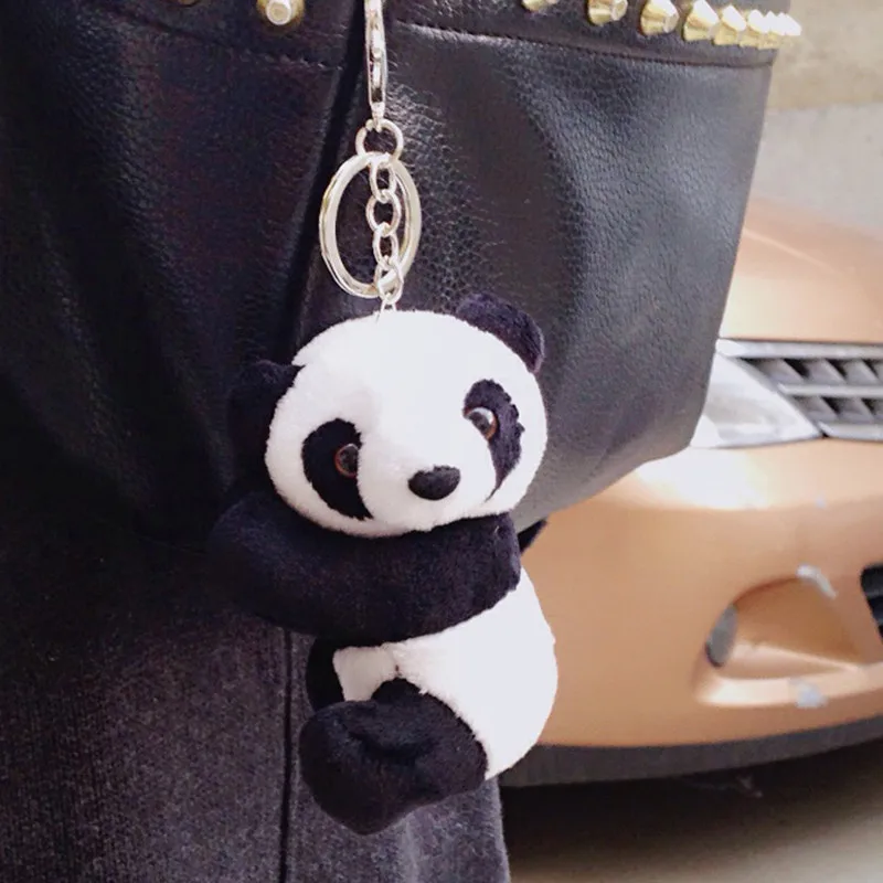Игрушки мультфильм плюшевая Милая панда брелок Индия Великобритания оптом брелок для ключей Автомобильный брелок для мужчин и женщин сувенир подарок на день рождения - Цвет: A1