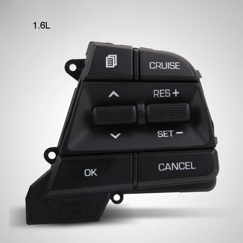 

For Hyundai Elantra 1.6l Car Bluetooth Phone Cruise Control Steering Wheel Buttons Pad Switch Black